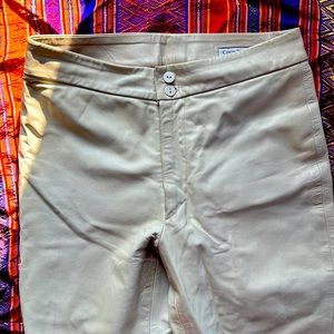 $2000 Indestructible Cream Leather Trousers